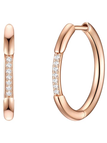 Glanzstücke München Creolen aus Sterling Silber mit Zirkonia in roségold