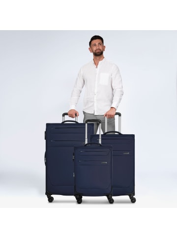 Worldpack Chicago 4 Rollen Kofferset 3-teilig mit Dehnfalte dark-blue