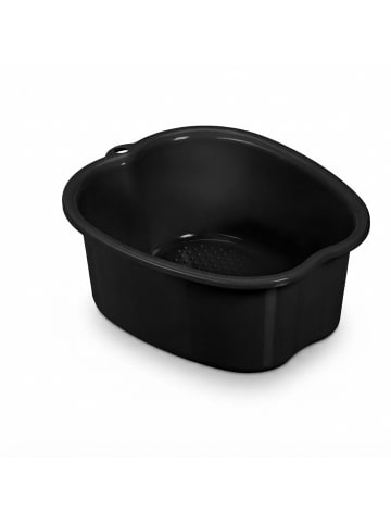 relaxdays 2 x Fußbadewanne in Schwarz - (B)33 x (H)15 x (T)38cm