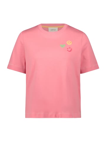 CARTOON Rundhals-Shirt mit Stickerei in Patch Pink/Orange