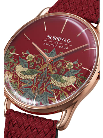 August Berg Morris & Co. Crimson Strawberry Thief  N°2 in rosegold crimson