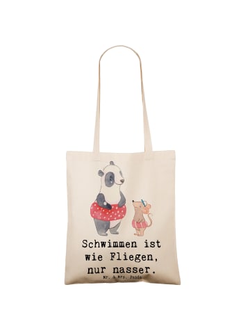 Mr. & Mrs. Panda Schultasche Schwimmen wie Fliegen mit Spruch in Creme