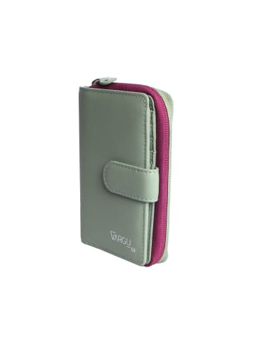 VARGU Echtleder Geldbörse MASIN 1-A in sage green-cranberry