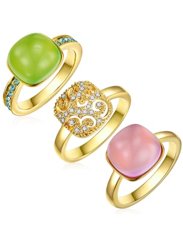 Lulu & Jane Schmuckset Metall-Legierung verziert mit Kristallen von Swarovski® in gelbgold