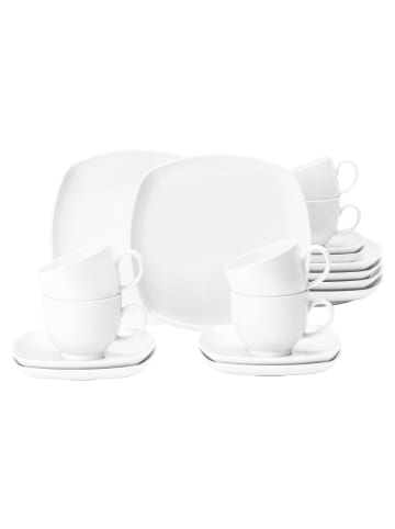 Seltmann Weiden 18-tlg. Kaffeeservice Lido Weiß in Weiß – in weiß