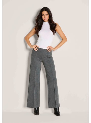 MADELEINE Weite Jerseyhose mit Biesen in steingrau