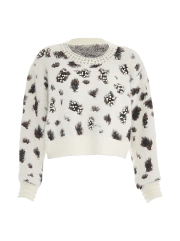 faina Damen Strickpullover in Wollweiss