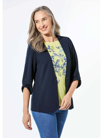 GOLDNER Blazer mit Cardiganausschnitt in marine