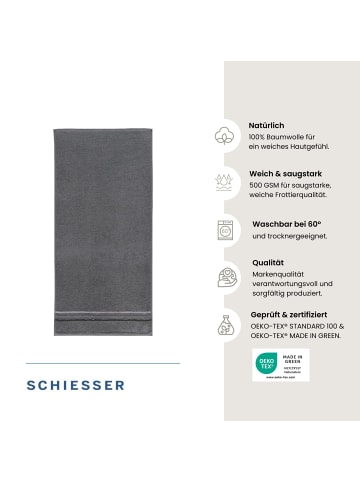 Schiesser Gästetuchset Skyline Color 5-teilig in Dunkelgrau