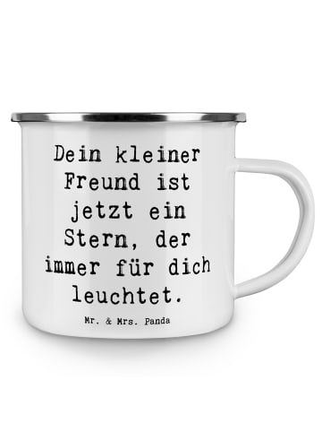 Mr. & Mrs. Panda Emaille Tasse Spruch Trauerbewältigung Haustier... in Weiß