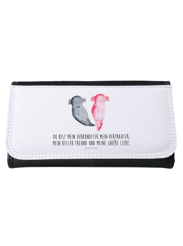 Mr. & Mrs. Panda Damen Brieftasche Axolotl Freundin mit Spruch in Weiß