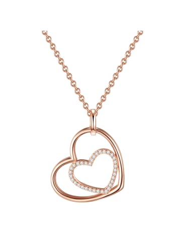 Rafaela Donata Halskette Herz Sterling Silber Zirkonia in roségold
