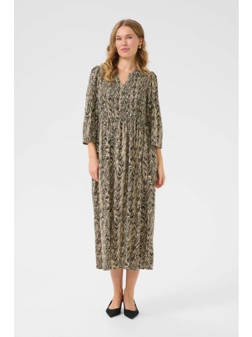 Kaffe Kleid BPofelia Regular fit in Grey/Caramel Organic Print