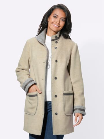 WITT WEIDEN Longjacke in beige-grau-meliert