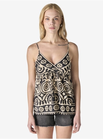 KOROSHI Damen-Tanktop bedruckt in Schwarz