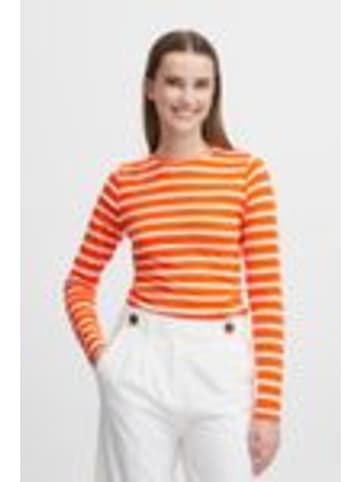 b. young Langarm-Shirt BYPAMILA Slim fit in Orangeade Mix