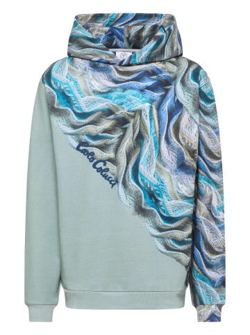 Carlo Colucci Hoodie ohne Reißverschluss Draicchio in Petrol