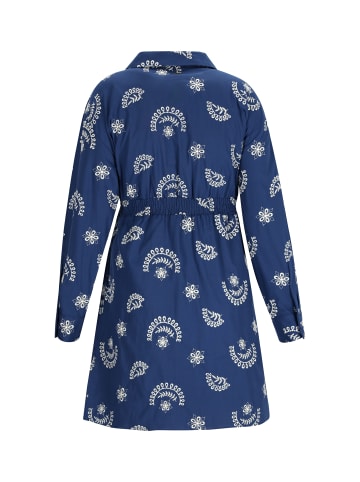 DreiMaster Damen Kleid in Marine Wollweiss