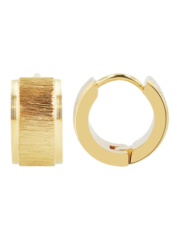 Adeliás Damen Ohrringe – Klappcreole aus Edelstahl in gold