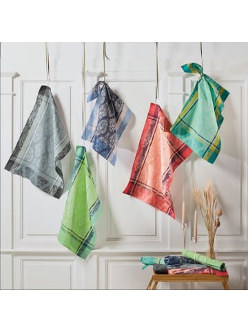 Erwin Müller Jacquard, Halbleinen, Leinen / Halbleinen Geschirrtuch 2er-Pack in grau