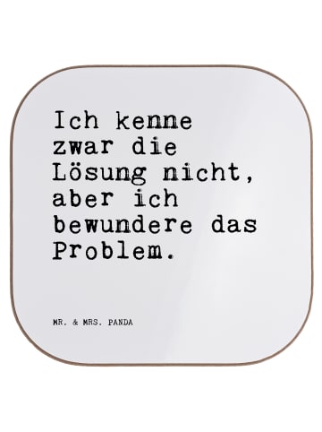 Mr. & Mrs. Panda Bierdeckel Ich kenne zwar die... mit Spruch in Weiß