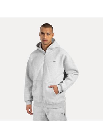 SMILODOX Zip Hoodie Cedrik in Grau Melange