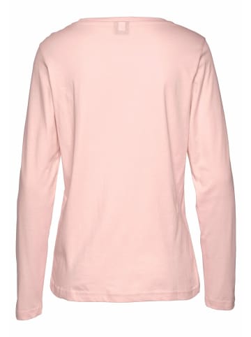 Vivance Active Pyjama in rosa/dunkelblau-geblümt