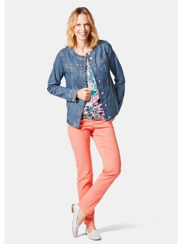 GOLDNER Jeansjacke Modische Freizeitjacke in mittelblau