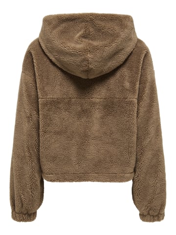 ONLY Teddyfell Jacke in Cocoa Créme