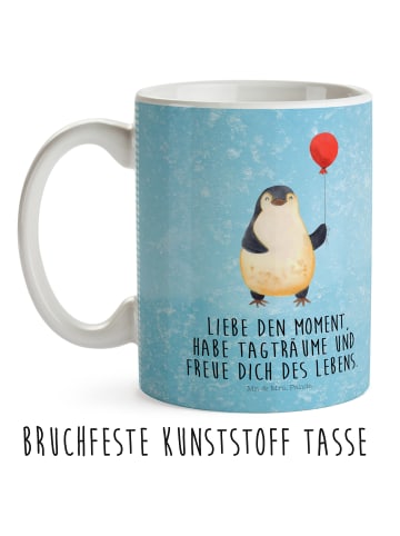 Mr. & Mrs. Panda Kindertasse Pinguin Luftballon mit Spruch in Eisblau