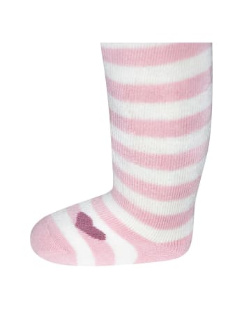 ewers 2er-Set Strumpfhose 2er Pack Wolken/Ringel in grau-rosa