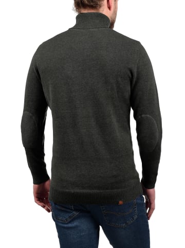 BLEND Rollkragenpullover BHLatif 20707474ME Strickpullover mit Ellbogenpatches in dunkelgrau