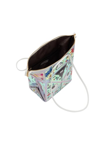 myMo Women Handbag in Silver Multicolor