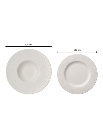 Villeroy & Boch 4er Set Teller-Set Manufacture Rock weiß in weiß