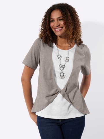 WITT WEIDEN 2-in-1-Shirt in taupe-ecru