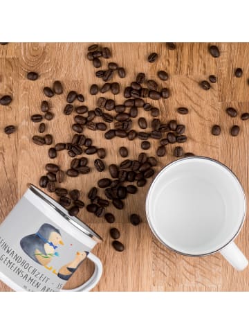 Mr. & Mrs. Panda Emaille Becher 35. Hochzeitstag Leinwandhochzei... in Heather Grey