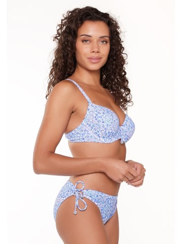 Linga Dore top Bikini in Blue paisley print