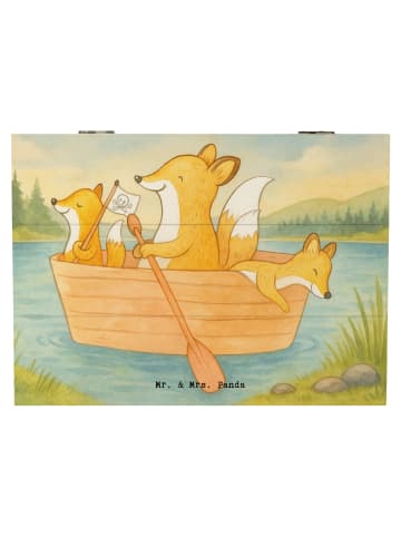 Mr. & Mrs. Panda Aufbewahrungsbox Fuchs Kanufahren Design ohne S... in Weiß