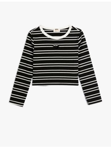 KOTON Bluse in Schwarz Gestreift