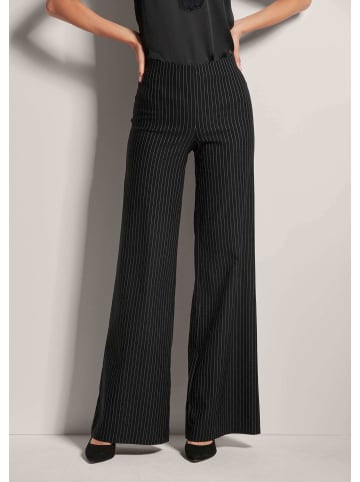 MADELEINE Schlupfhose in ausgestellter Form in schwarz / wollweiß