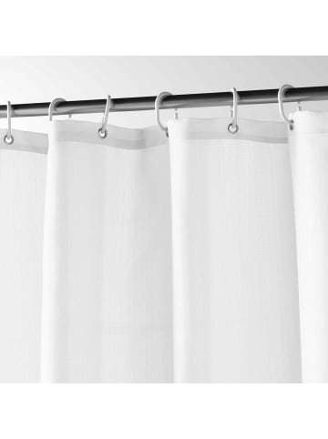 Douceur d’Intérieur Polyester Duschvorhang YALINE in Weiß, 180 x 200 cm