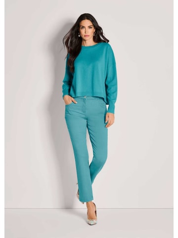 MADELEINE Kaschmir Pullover mit Rundhalsausschnitt in aqua