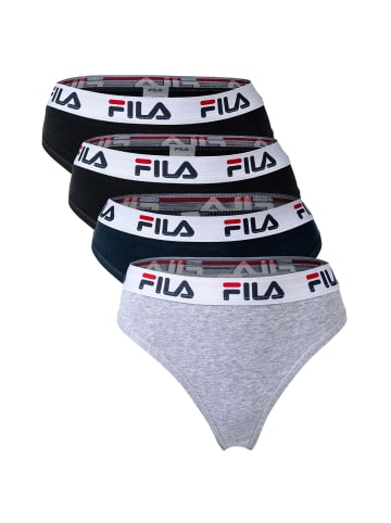 Fila String 4er Pack in Schwarz/Grau/Marine