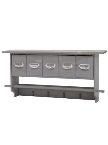 MCW Garderobe C49 mit 5 Schubladen im Shabby-Look, Shabby Look, grau