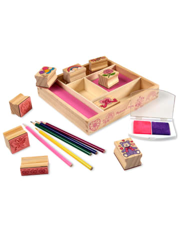 Melissa & Doug Freundschafts-Stempelset aus Holz mit Stiften und Farbe- ab 3 Jahren