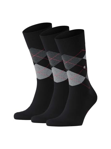 Burlington Socken 3er Pack in Schwarz/Grau