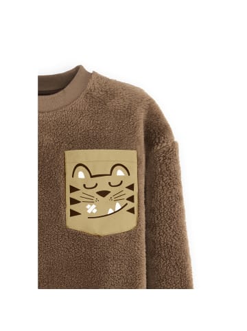 Denokids Sweatshirt Tiger Plush in braun