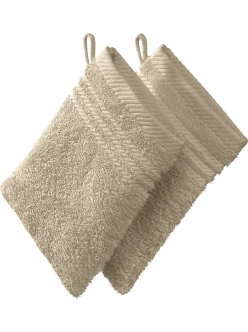 REDBEST Frottier Waschhandschuh 2er-Pack New York in beige
