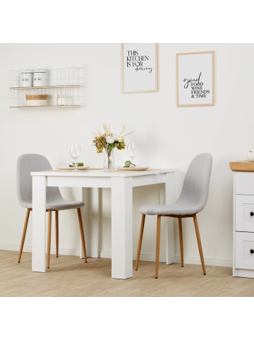 Homestyle4u Esszimmerstuhl 2er Set in Grau
