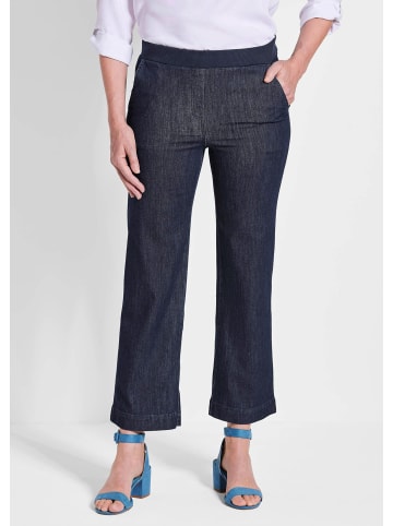 GOLDNER Kurzgröße:  Schlupfhose Komfortable Denim-Hose VERA, Stretch in marine